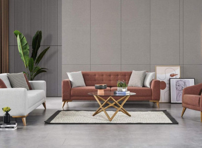 Wohnzimmer set Stilvoll Sofagarnitur 3+3+1 Sitzer Luxus Couchen Sofa Möbel